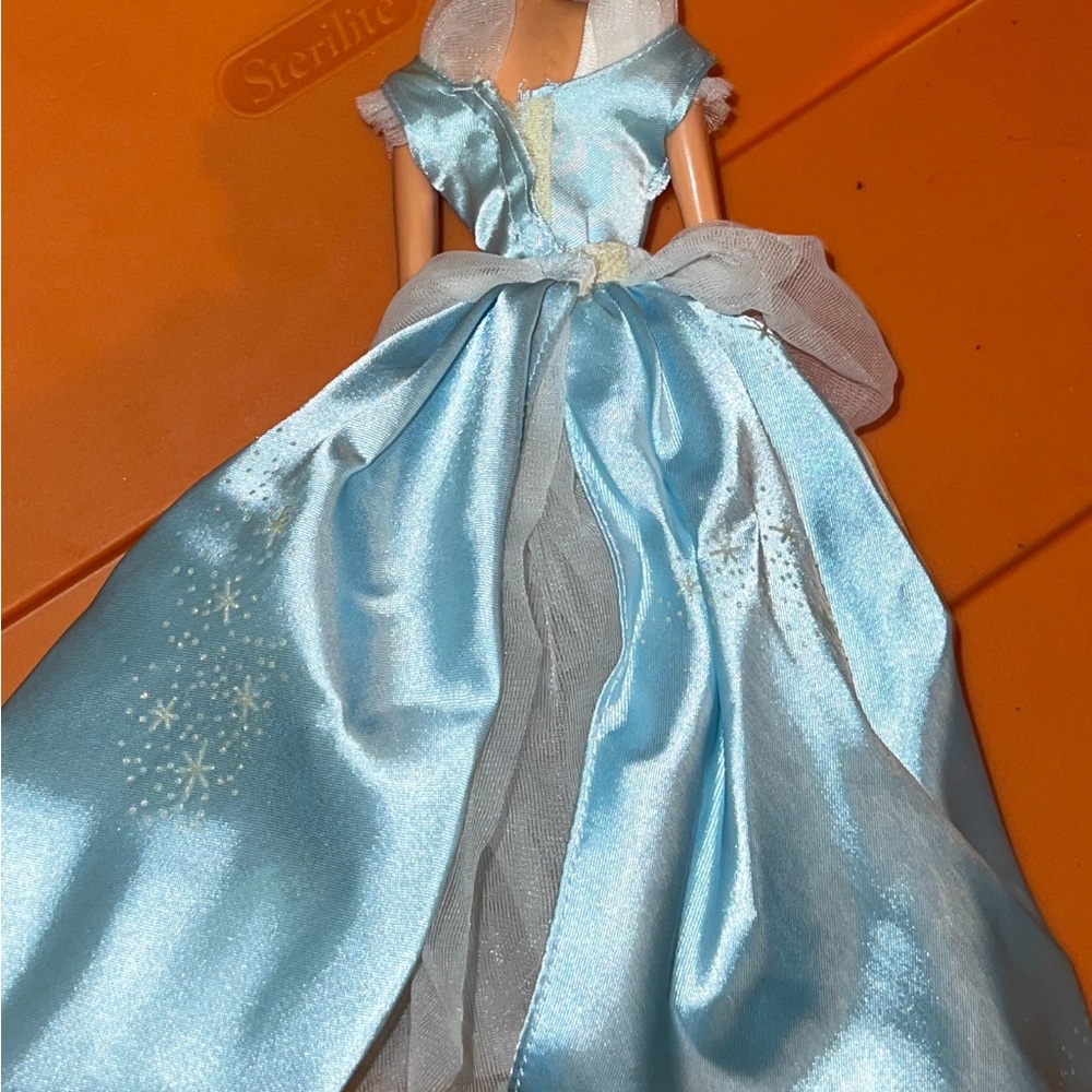 Vintage Disney 1966 Cinderella Barbie Mattel RARE Blue White Two Piece Dress - Picture 11 of 12